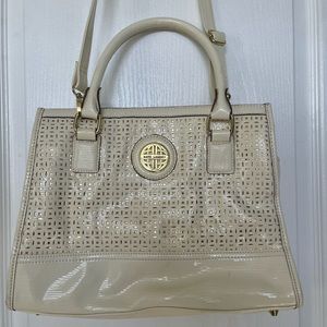Kate Landry cream colored handbag